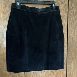 Black suede skirt
